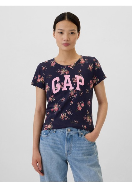Kadın Lacivert Gap Logo T-Shirt