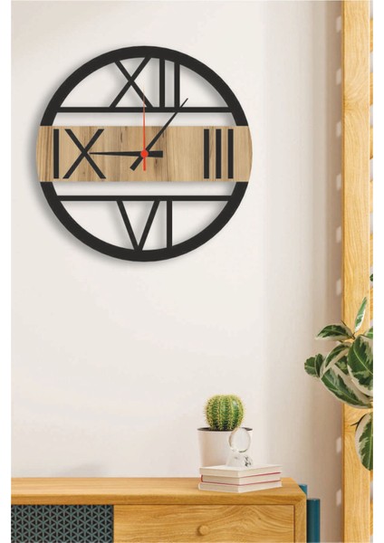 Roma Rakamlı Modern Tasarım Duvar Saati 34 cm