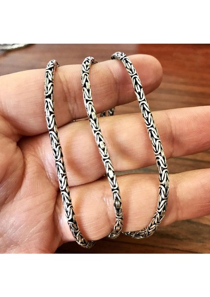 Erkek Gümüş Zincir, 2.8 mm, Yuvarlak Model, Şık ve Dayanıklı Takı, Ayar: 925