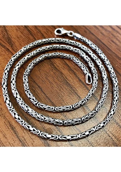 Erkek Gümüş Zincir, 2.8 mm, Yuvarlak Model, Şık ve Dayanıklı Takı, Ayar: 925