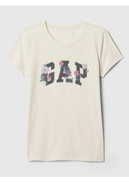Kadın Kırık Beyaz Gap Logo T-Shirt modelleri