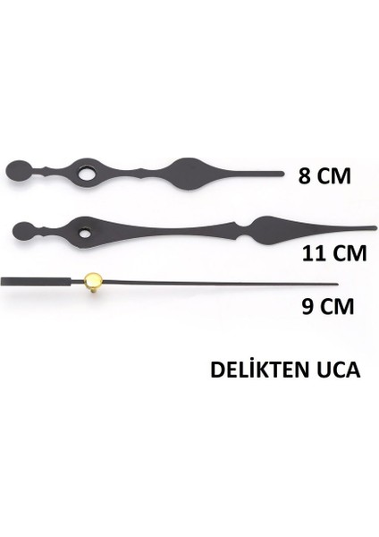 2 Adet Şaft Uzunluğu 18 mm Sarkaçlı Duvar Saati Mekanizması Akrep Yelkovan Saniye fiyatları