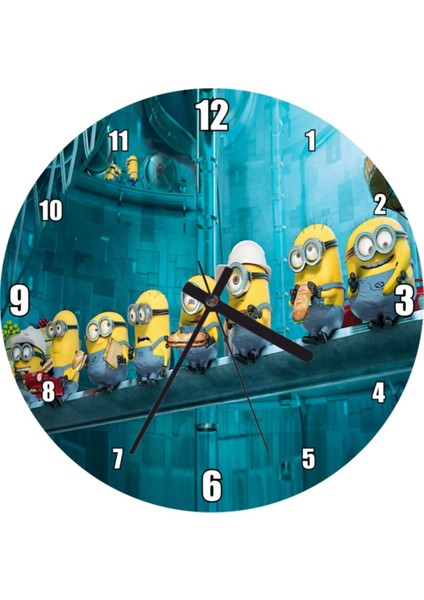 Aşağılık Beni Kölelerinin Görseli Duvar Saati (Çap 30 x 30 cm )