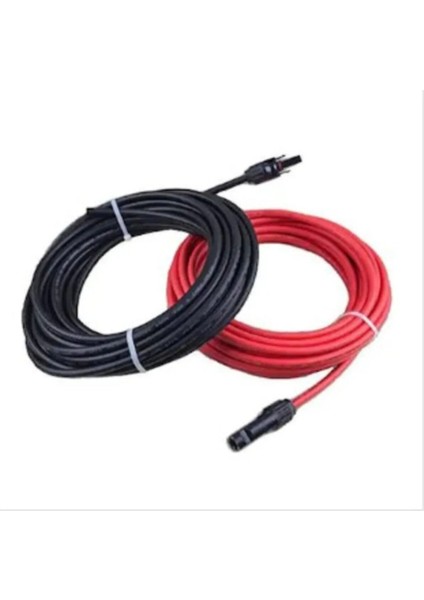 6 Metre Solar Kablo Kırmızı Siyah Toplam 6 Metre Konnektörlü Solar Kablo Kalınlık 6 mm - Sparkstar