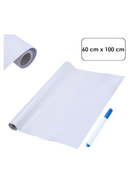Silinebilir Kalemli Sticker Duvara Yapışabilen Yazı Tahtası 60X100 cm indirimleri