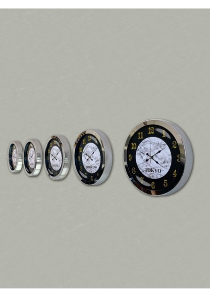 36 cm Krom Metal 5 Adet Set Otel Dünya Saati fiyatları