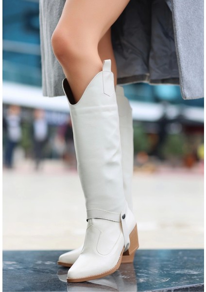 Milla Bej Cilt Tak Çıkar Topuklu Bot ve Çizme modelleri