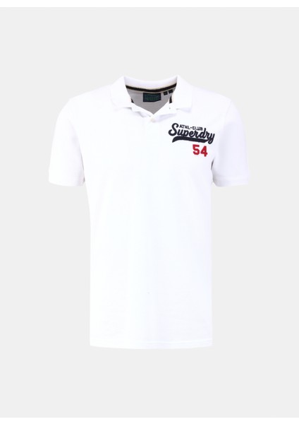 Baskılı Beyaz Erkek Polo T-Shirt M1110349A01C_APPLIQUE Classıc Fıt P