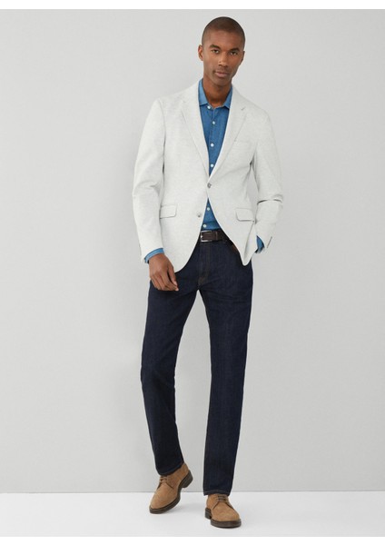 Normal Bel Normal Paça Slim Fit Lacivert Erkek Denim Pantolon HM212515