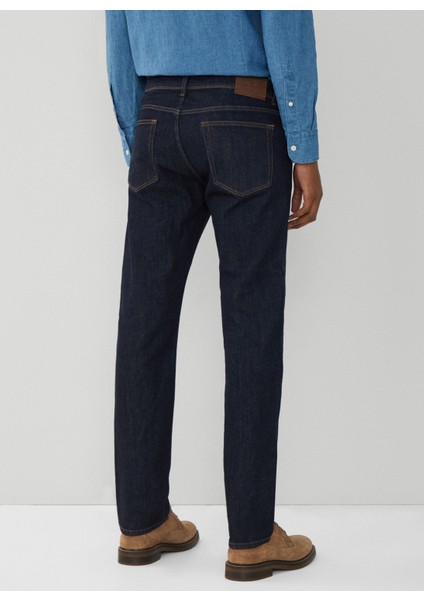 Normal Bel Normal Paça Slim Fit Lacivert Erkek Denim Pantolon HM212515 fırsatları