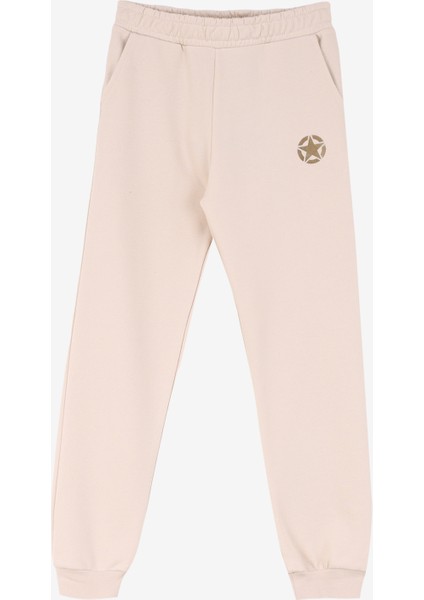 Bej Kız Çocuk Yüksek Eşofman Altı J4WG-EA7506