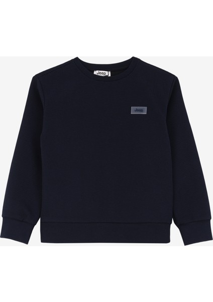 Düz Erkek Lacivert Sweatshırt J4WB-SWT7708