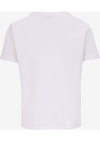 Bisiklet Yaka Baskılı Beyaz Kadın T-Shirt J4WL-TST4011 fiyatları