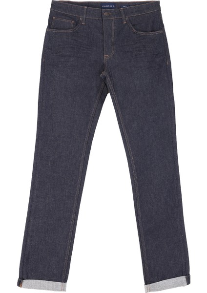 Normal Bel Normal Paça Slim Fit Indigo Erkek Denim Pantolon F4WM-PNT 2850