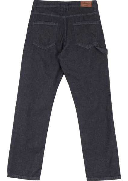 Normal Bel Düz Paça Relaxed Koyu Indigo Erkek Denim Pantolon J4WM-PNT4298