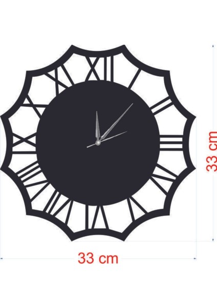 1088 Lazer Kesim Ahşap Duvar Dekoru Duvar Saati Roma Rakamlı fiyatları
