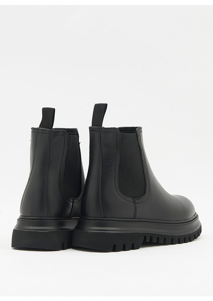 Deri Siyah Kadın Bot Polperro F R indirimleri