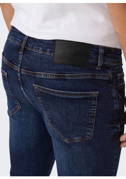 Normal Bel Dar Indigo Erkek Denim Pantolon Onsloom Slım Db 6749 Mat Dnm Noos fırsatları