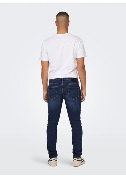 Normal Bel Dar Indigo Erkek Denim Pantolon Onsloom Slım Db 6749 Mat Dnm Noos indirimleri