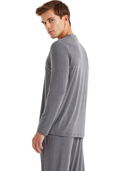 Gri Erkek Pijama Takımı 40636 modelleri