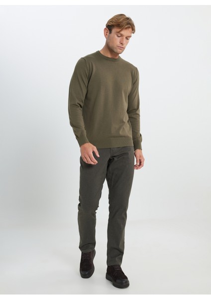 Bisiklet Yaka Standart Haki Erkek Kazak ACE492510013_TRIKO Bısıklet Yaka fiyatları