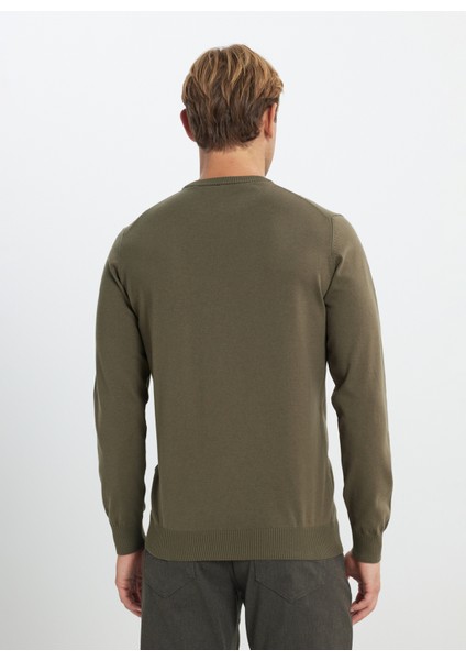 Bisiklet Yaka Standart Haki Erkek Kazak ACE492510013_TRIKO Bısıklet Yaka indirimleri