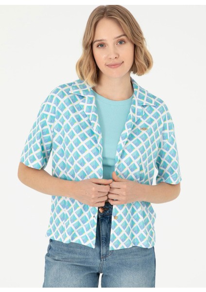 Regular Fit Klasik Yaka Mint Kadın Gömlek Prıce
