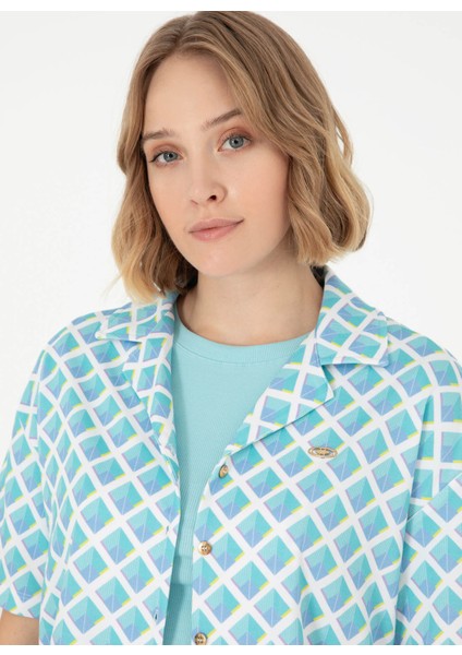 Regular Fit Klasik Yaka Mint Kadın Gömlek Prıce fiyatları