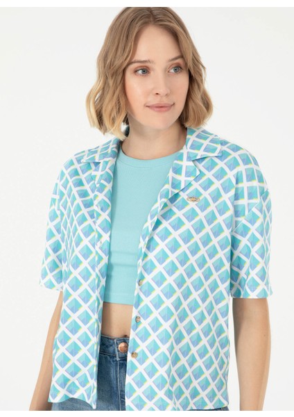 Regular Fit Klasik Yaka Mint Kadın Gömlek Prıce modelleri
