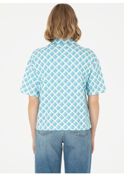 Regular Fit Klasik Yaka Mint Kadın Gömlek Prıce indirimleri