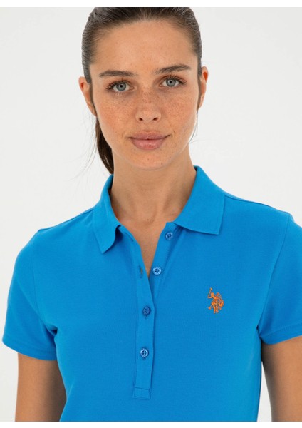 Polo Yaka Saks Kadın T-Shirt GTP-IY24 fiyatları