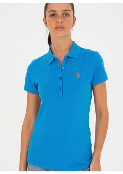 Polo Yaka Saks Kadın T-Shirt GTP-IY24 modelleri