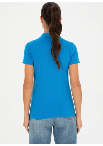 Polo Yaka Saks Kadın T-Shirt GTP-IY24 indirimleri