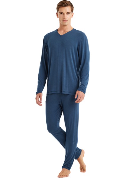 Lacivert Erkek Pijama Takımı 40635