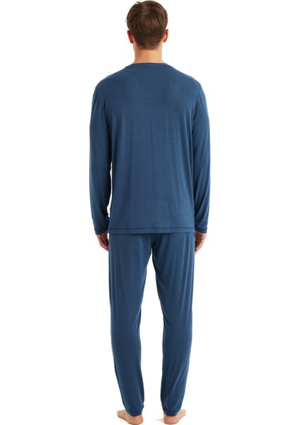 Lacivert Erkek Pijama Takımı 40635