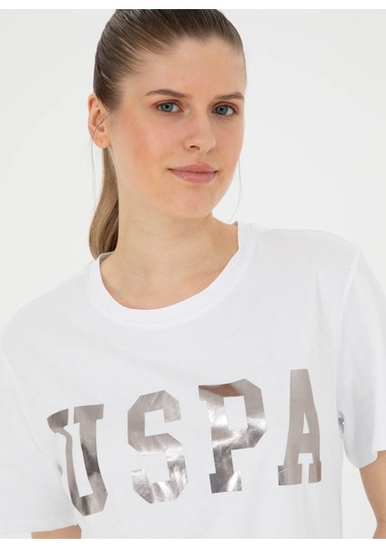 Bisiklet Yaka Beyaz Kadın T-Shirt SEANIY24 fiyatları
