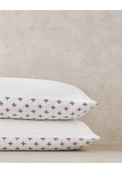 Etamine Flower Pamuklu 2'li Yastık Kılıfı Pembe fırsatları