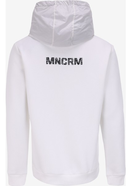 Kapüşon Yaka Düz Kırık Beyaz Erkek Sweatshırt F4WM-SWT 2243 fiyatları