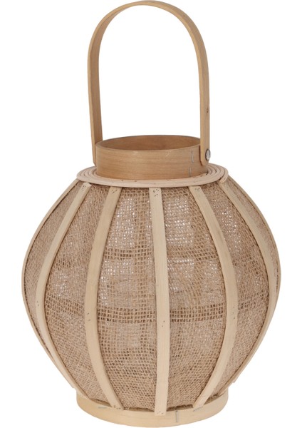 Çok Renkli Fener Lantern Rattan 23CM