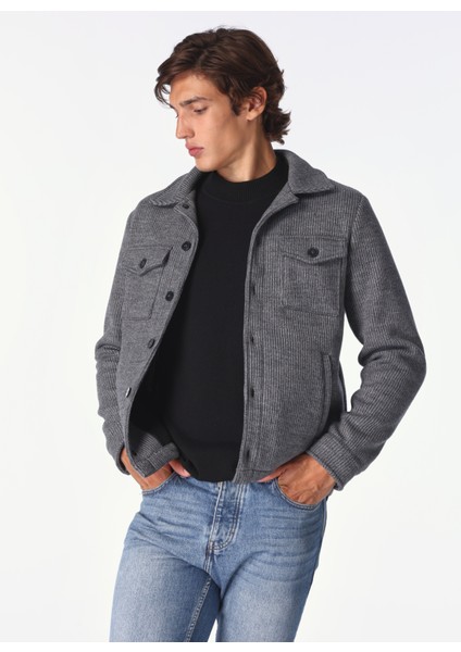 Basic Gri Melanj Erkek Düz Ceket F4WM-CKT 2945 modelleri