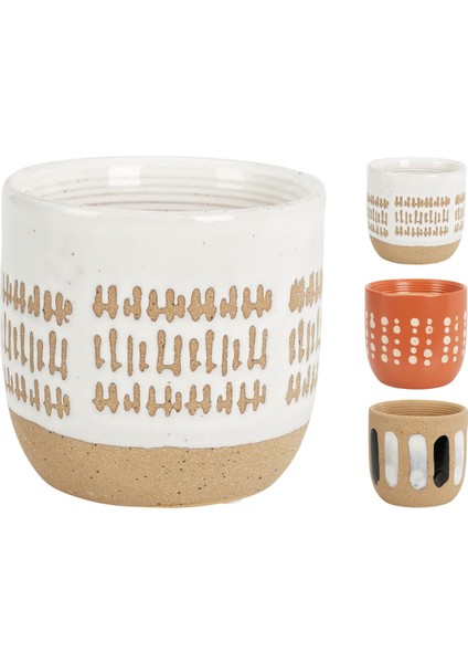 Çok Renkli Saksı Flowerpot Gazled 3ASS