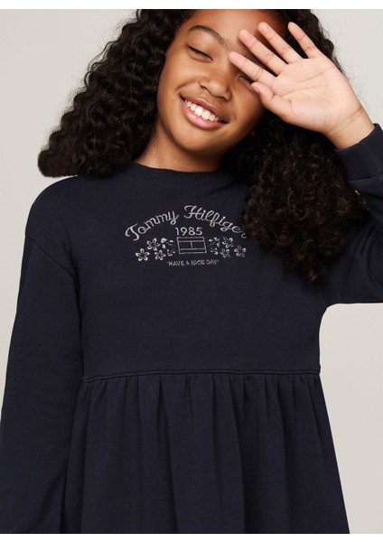 Baskılı Lacivert Kadın Diz Üstü Elbise KG0KG08024DW5 modelleri