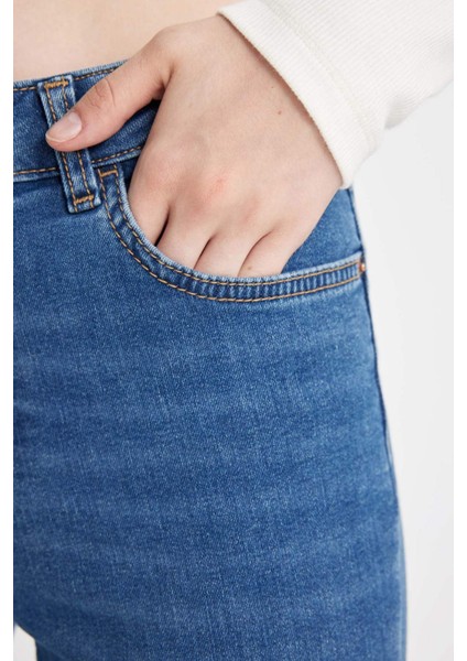 Rebeca Skinny Fit Yüksek Bel Dar Paça Bilek Boy Jean Pantolon C7609AX24AU indirimleri