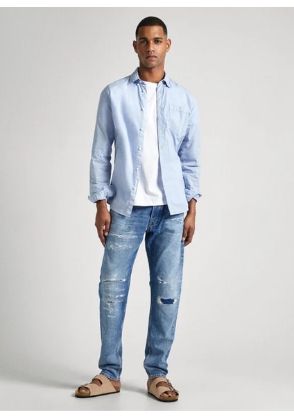 Normal Bel Tapered Fit Erkek Denim Pantolon PM207400-000 Tapered Jeans Repaır