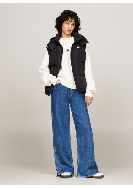 Siyah Kadın Yelek Tjw Alaska Puffer Vest