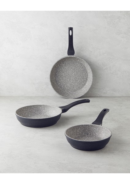 Costa Alüminyum 3'lü Tava Seti 20-24-28 cm Gri