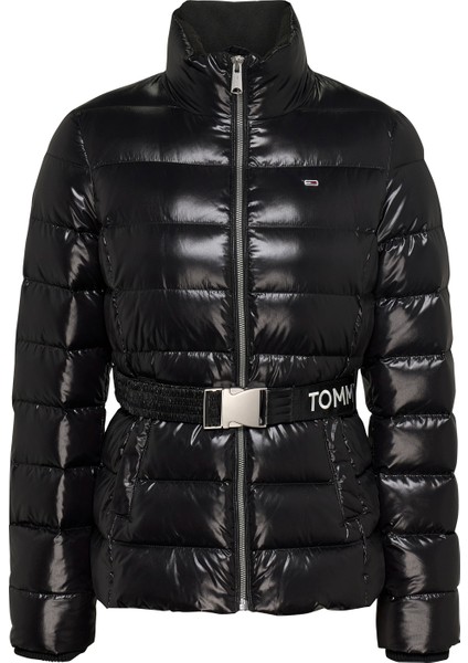 Tommy Jeans Siyah Kadın Şişme Mont Tjw Branded Belt Down Jacket