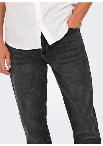 Yüksek Bel Rahat Siyah Erkek Denim Pantolon Onsyoke Tapered Wb 7850 Dot Dnm Noo fiyatları