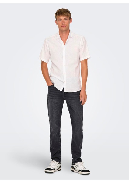 Yüksek Bel Rahat Siyah Erkek Denim Pantolon Onsyoke Tapered Wb 7850 Dot Dnm Noo modelleri