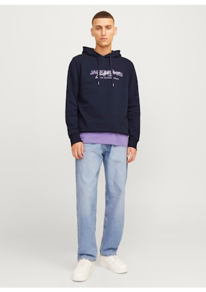 Kapüşon Yaka Lacivert Erkek Sweatshırt Jjalvıs Sweat Hood indirimleri